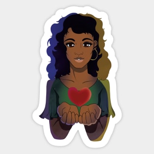 We All Have a Heart - African Sticker